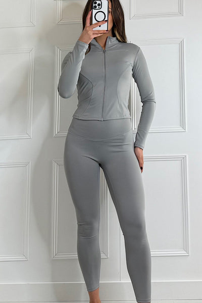 Sculpt Jacket And Leggings Set In Grey