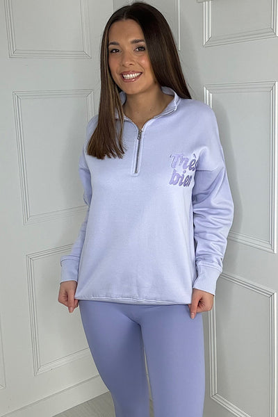 Tres Bien Sweatshirt In Lilac