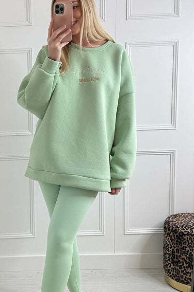 Mint Green Los Angeles Oversized Sweatshirt